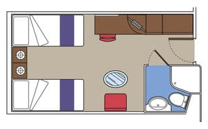 Layout of an Inside cabin - MSC Splendida