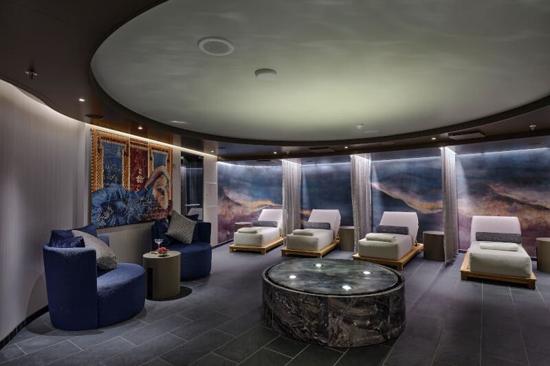 Relaxation of the SPA area onboard the Silver Dawn, Silversea Cruises Ships