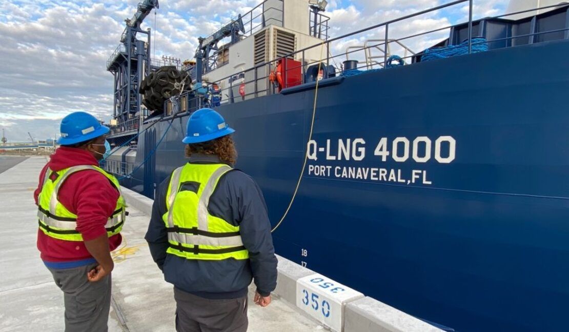 First North American LNG bunkering barge arrives at Port Canaveral-featured-image