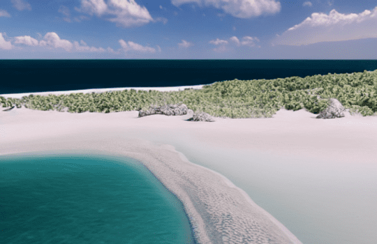 White sandy Pristine Beach