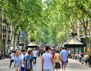 Tourist in Las Ramblas