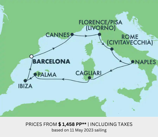 9-DAY Mediterranean Italy, France & Spain  Norwegian Epic  May - Aug 23