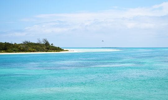 White Sandy beach of the Portuguese Islands on a cruise from Durban South Africa on MSC Orchestra