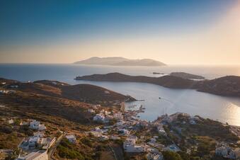Ancient castle in the harbor of Chora town view from top Ios Greece 339x226 | picture from Raimond Klavins