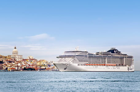 MSC Preziosa - in lisbon on her maiden voyage