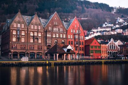 Colourful houses in Bergen, Norway